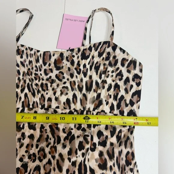NWT Avec Les Filles Animal Print Mini Summer Dress size 12 - Picture 8 of 11